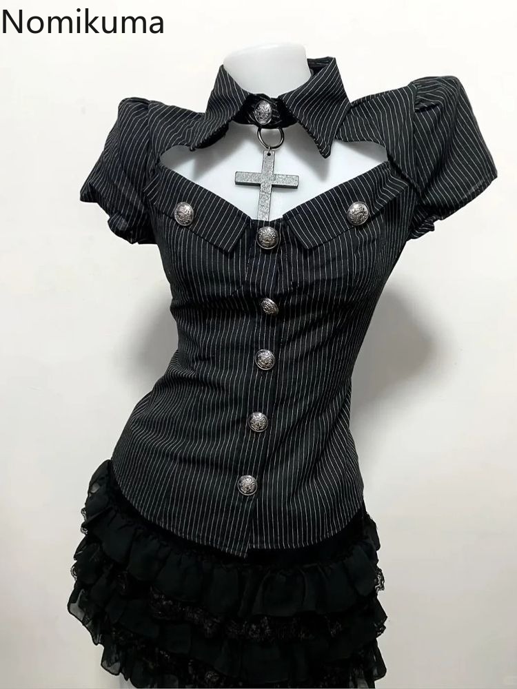 Summer Goth Clothing - Goth İki Parçalı Setler kadın Giyim