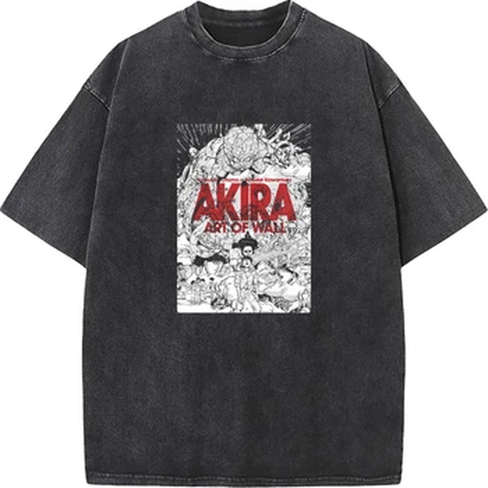 Summer Clothing Vintage - Akira Manga Grafik Baskılı T-shirt Vintage