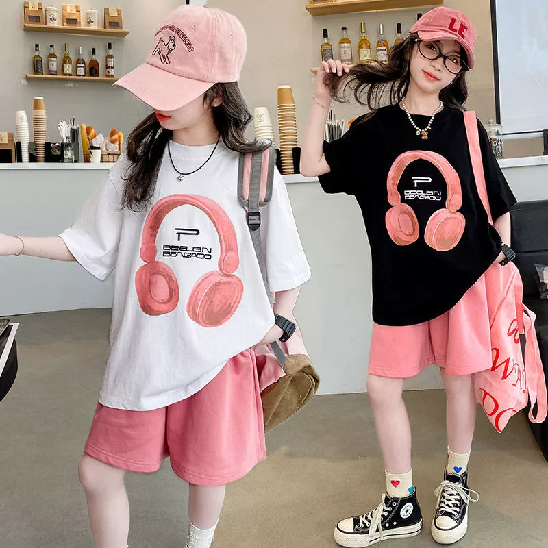 Summer Clothing For Teen Girls - Yaz Kız T-Shirt Setleri Yeni Çocuklar