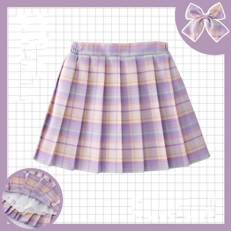 Summer Clothing For Teen Girls - Çocuklar Damalı Etek Çocuk Kolej Tarzı