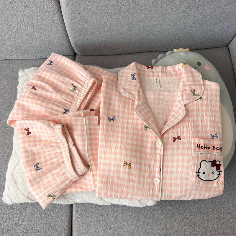 Summer Clothes - Hello Kitty Kadın Pijama Üç Parçalı