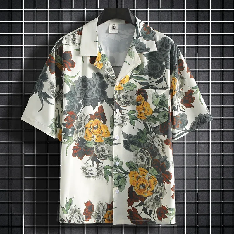 Summer Clothing Styles Men - Baskılı Gömlek Erkek Kısa Kollu Gömlek