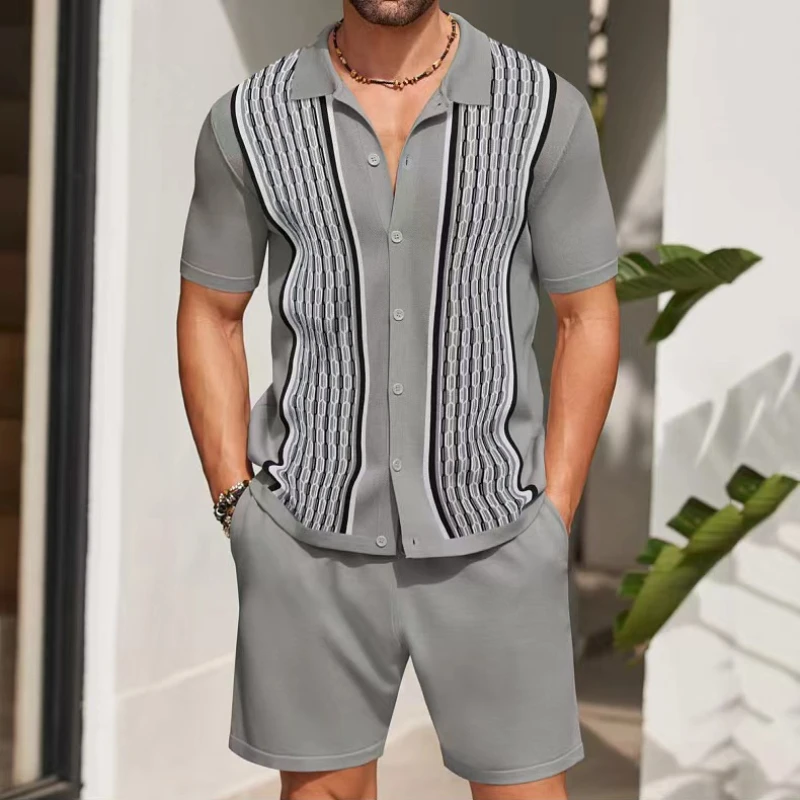 Quality Summer Clothing - Yazlık Erkek Buz İpek Kısa Kollu