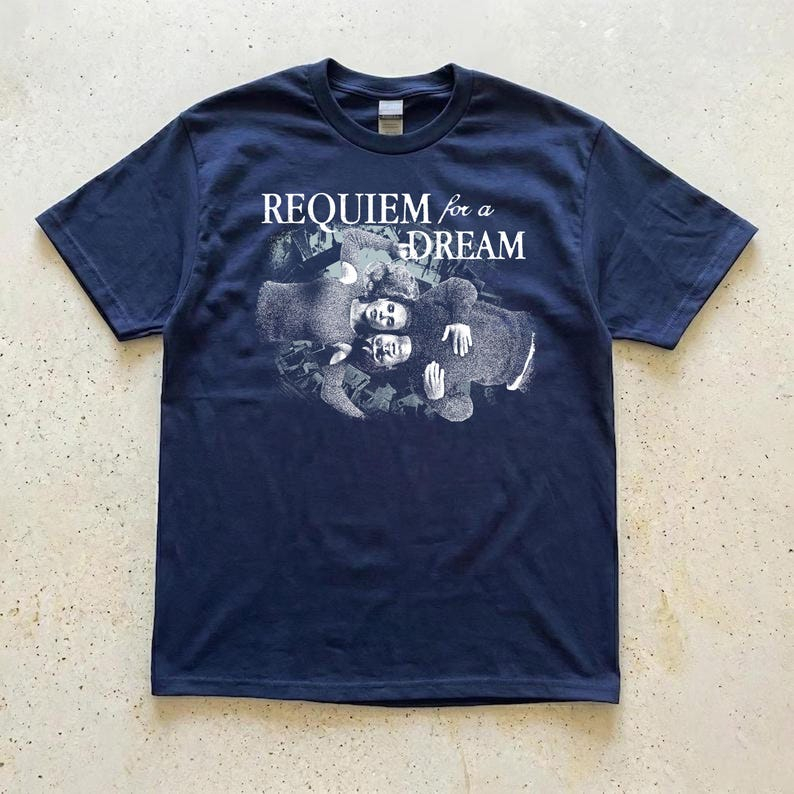 Summer Goth Clothing - Bir Rüya İçin Requiem Tişörtü, Vintage