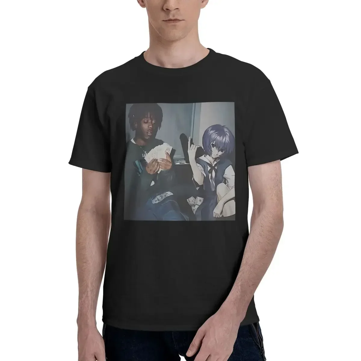 Summer Clothing Deals - Rei Ayanami Thug Meme %100 Pamuk