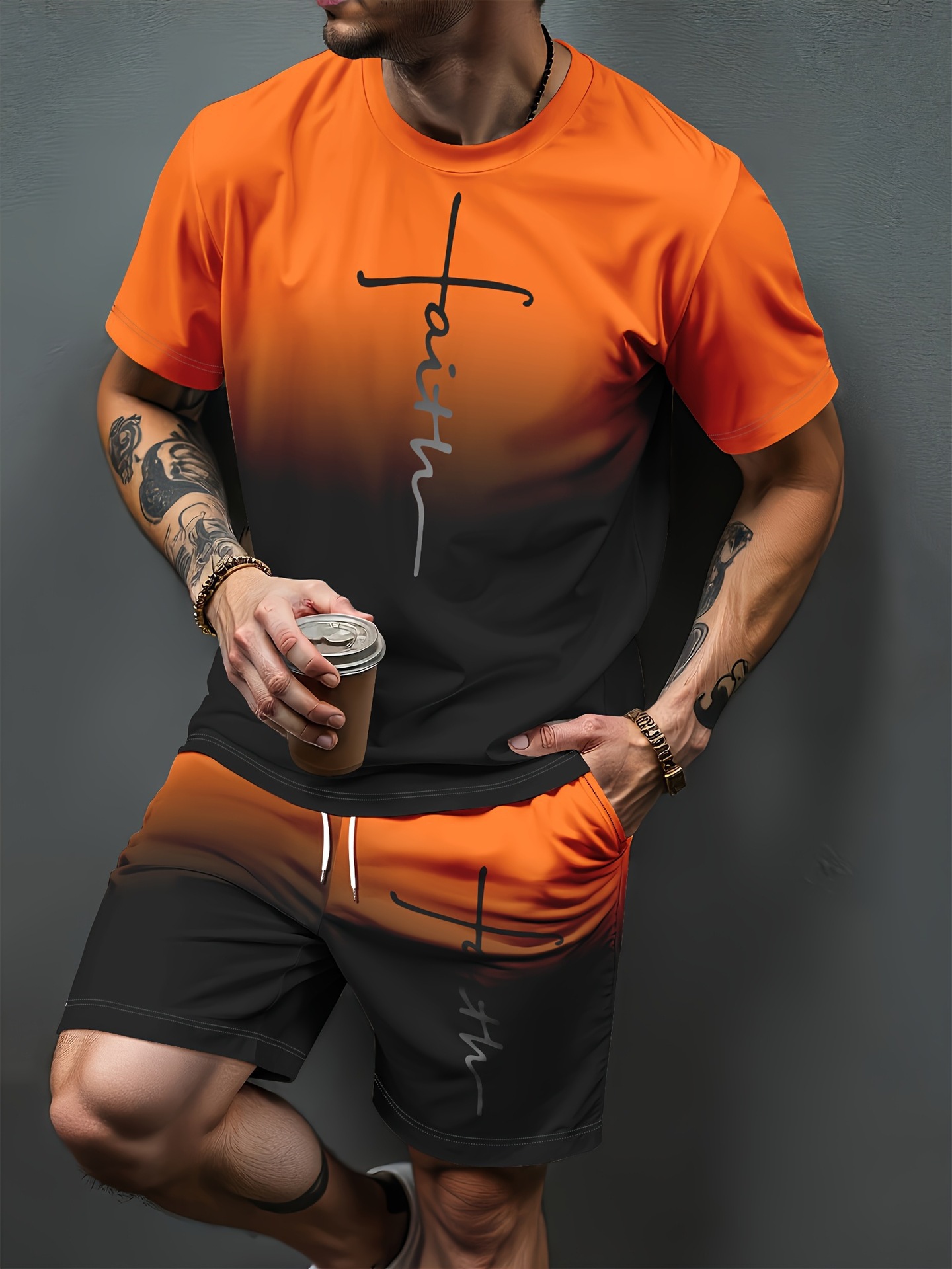 Degrade Mektup Desen 3D Baskı  - Summer Clothing Items incelemesi ve fiyatı