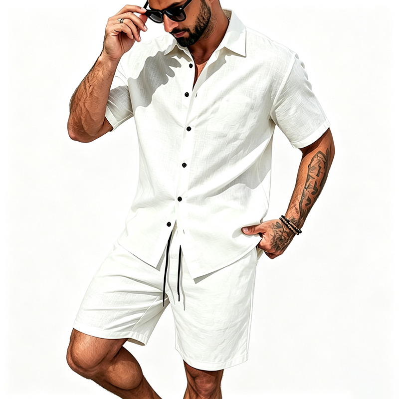Erkekler Keten İki Parçalı Kıy - Summer Clothing Essentials incelemesi ve fiyatı