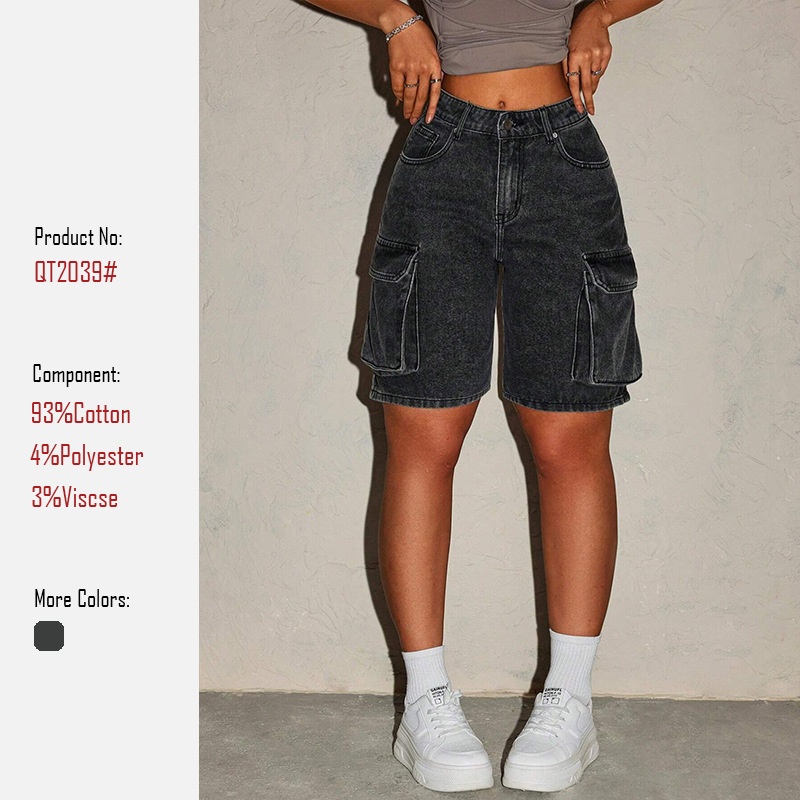 Kadın Retro Kot Şort Beş Düğme - Summer Clothing Vintage incelemesi ve fiyatı