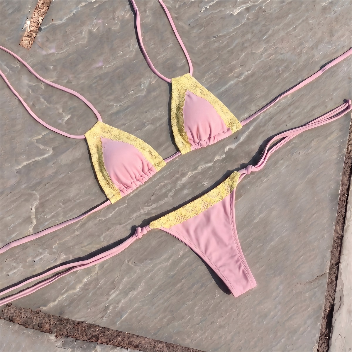 Dantel 3 Parça Seksi Bikini Se - Swim Cover Up Mesh incelemesi ve fiyatı