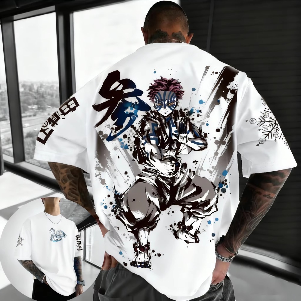 Yaz Artı Boyutu Demon Slayer A - Summer Clothing Styles Men incelemesi ve fiyatı