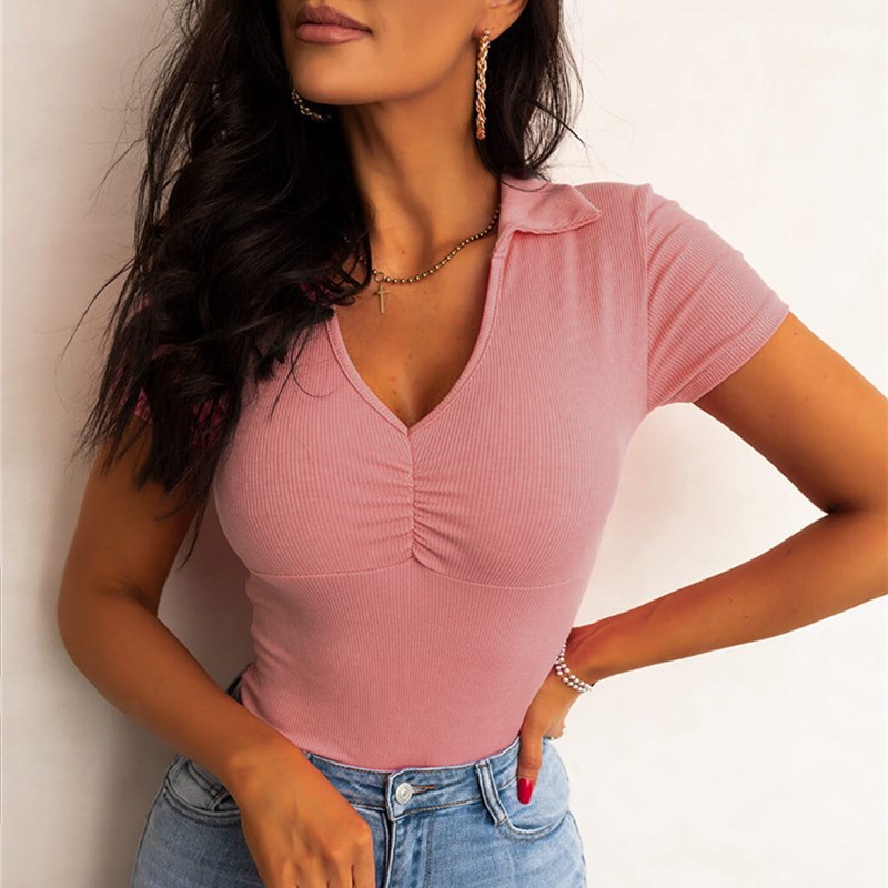 Kadın Toplama Yaka Kısa Kollu  - Summer Clothing Deals incelemesi ve fiyatı