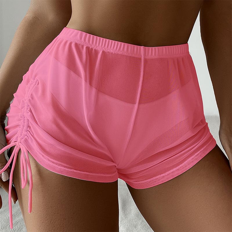 Şeffaf seksi plaj şortu kapak- - Swim Cover Up Mesh incelemesi ve fiyatı
