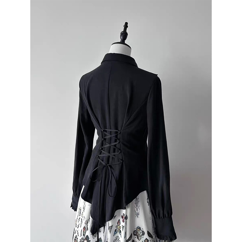 Gotik Fırfırlı Siyah Gömlekler - Summer Goth Clothing incelemesi ve fiyatı