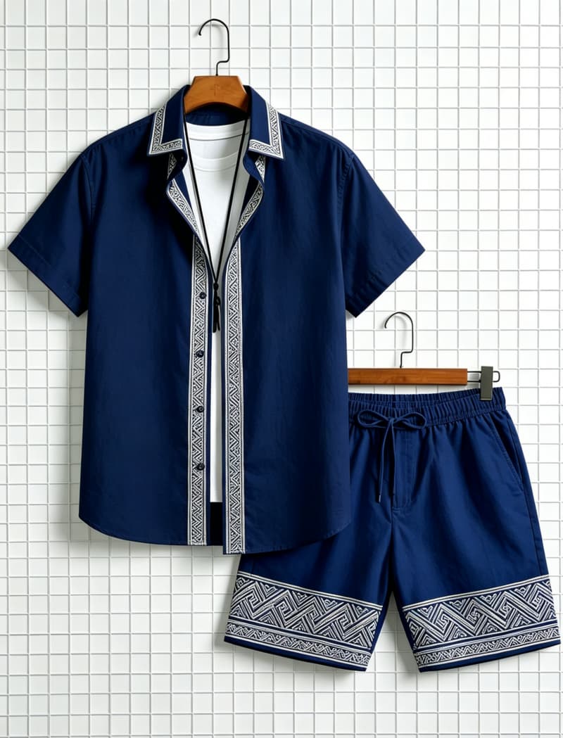 Erkek etnik desenli kısa kollu - Summer Clothing Essentials incelemesi ve fiyatı