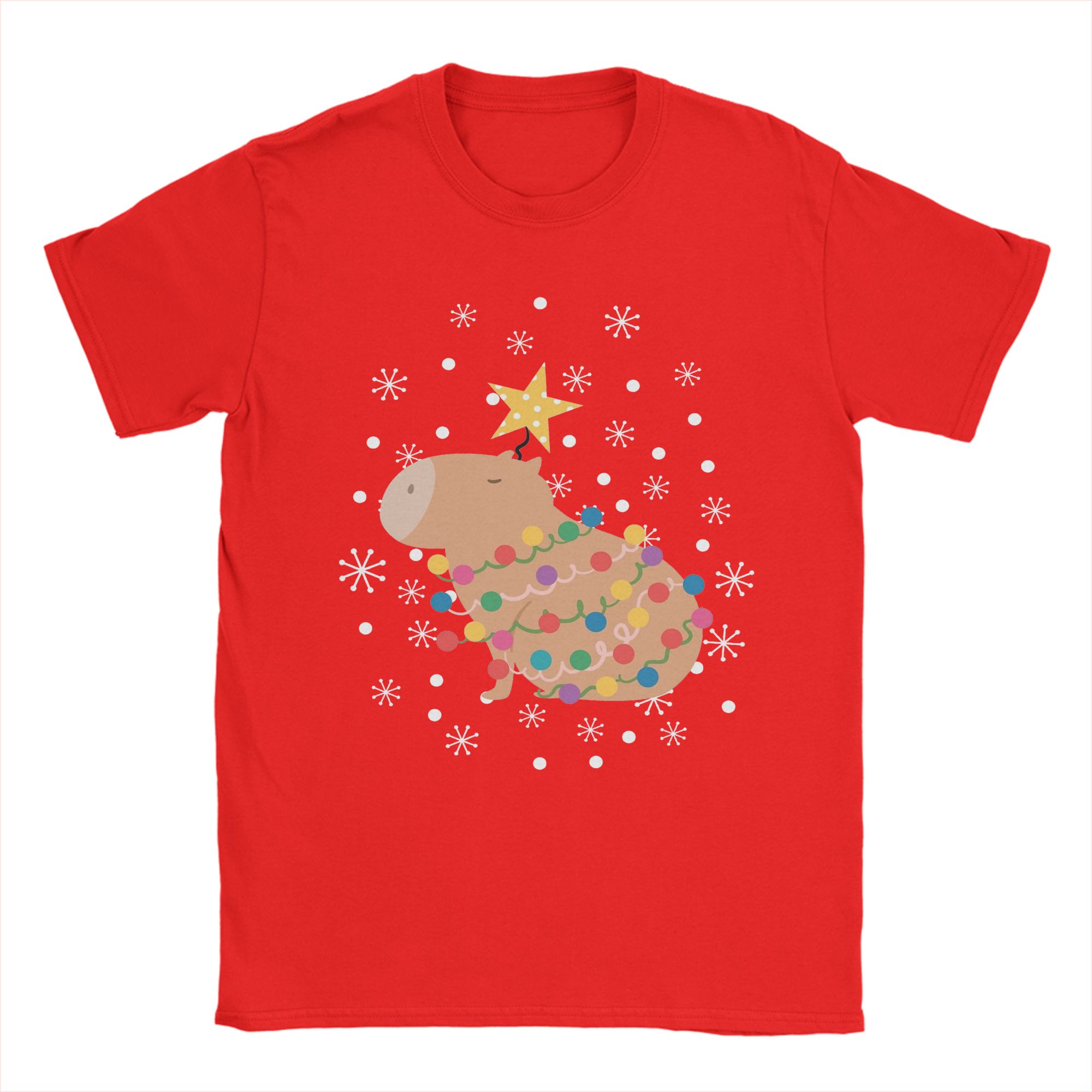 Capybara Noel Ağacı T Shirt Er - Summer Clothing Ideas incelemesi ve fiyatı