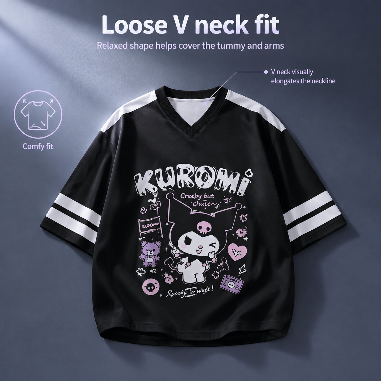 Siyah Beyaz Kuromi Büyük Beden - Summer Goth Clothing incelemesi ve fiyatı