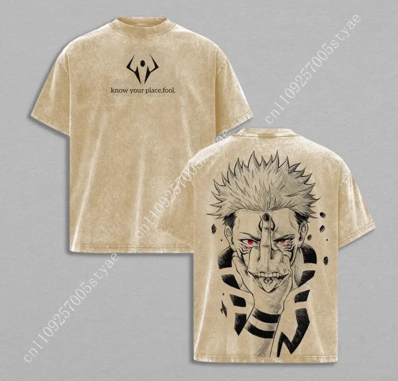 Anime Ryomen Sukuna Grafik Bas - Summer Clothing Vintage incelemesi ve fiyatı