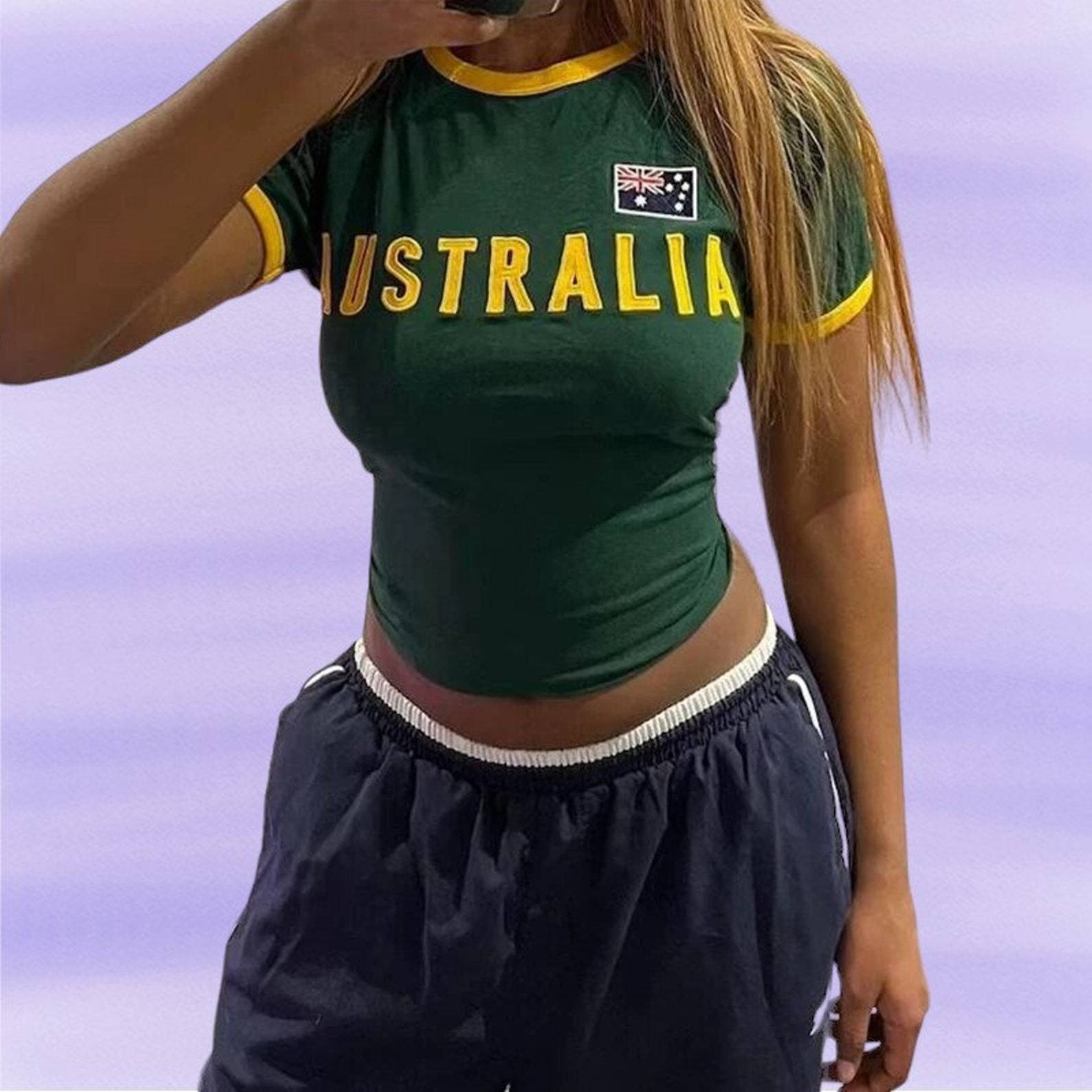 Yaz yeşil T-shirt kadın avustr - Summer Clothing Women Australia incelemesi ve fiyatı