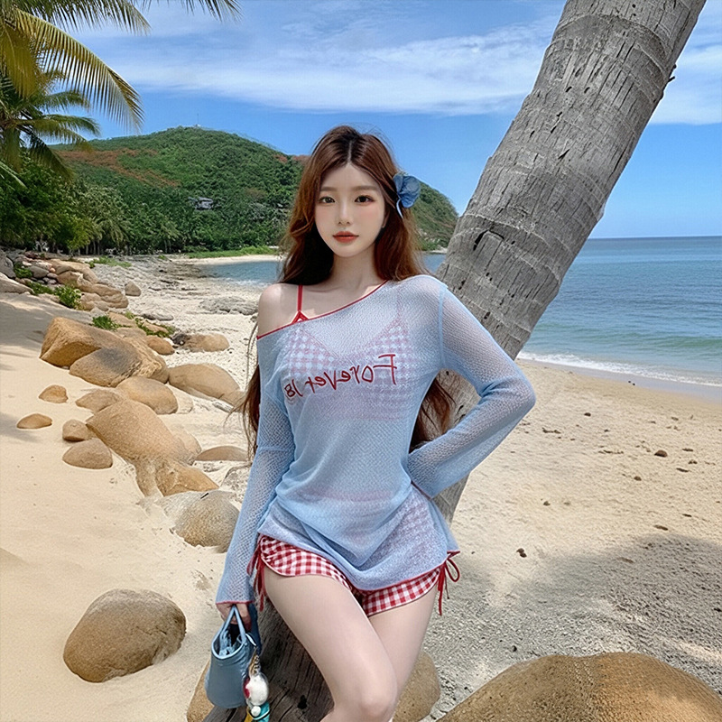 Kadın Bikini Seti Mavi Örgü Ha - Swim Cover Up Mesh incelemesi ve fiyatı